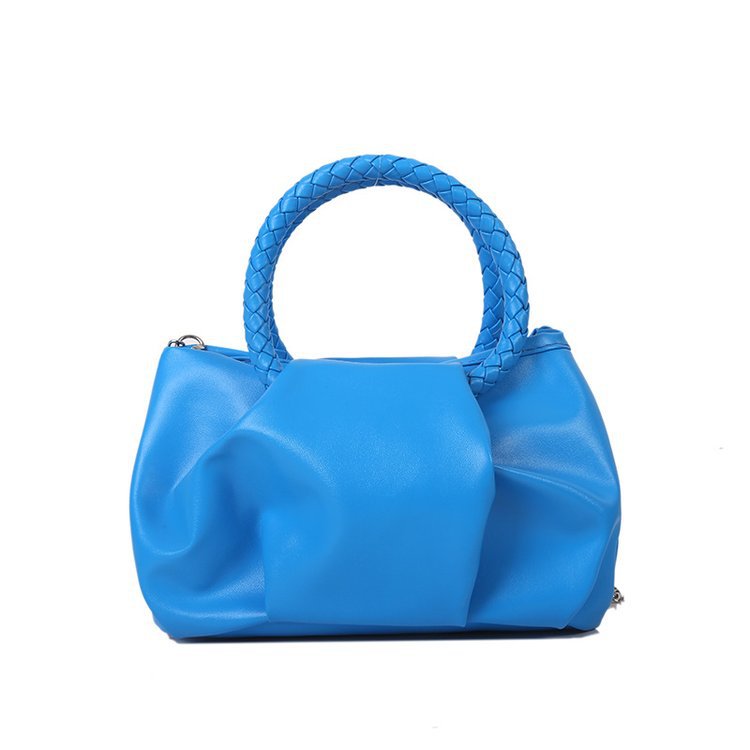 Women's Woven Portable Cloud Trendy Niche Solid Color Bags