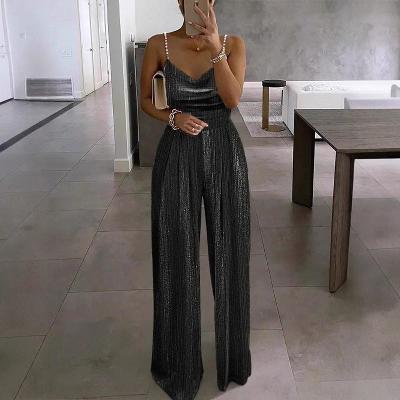 Glamorous Women's Dress Elegant Suspender Beads Women's Jumpsuit/clothing