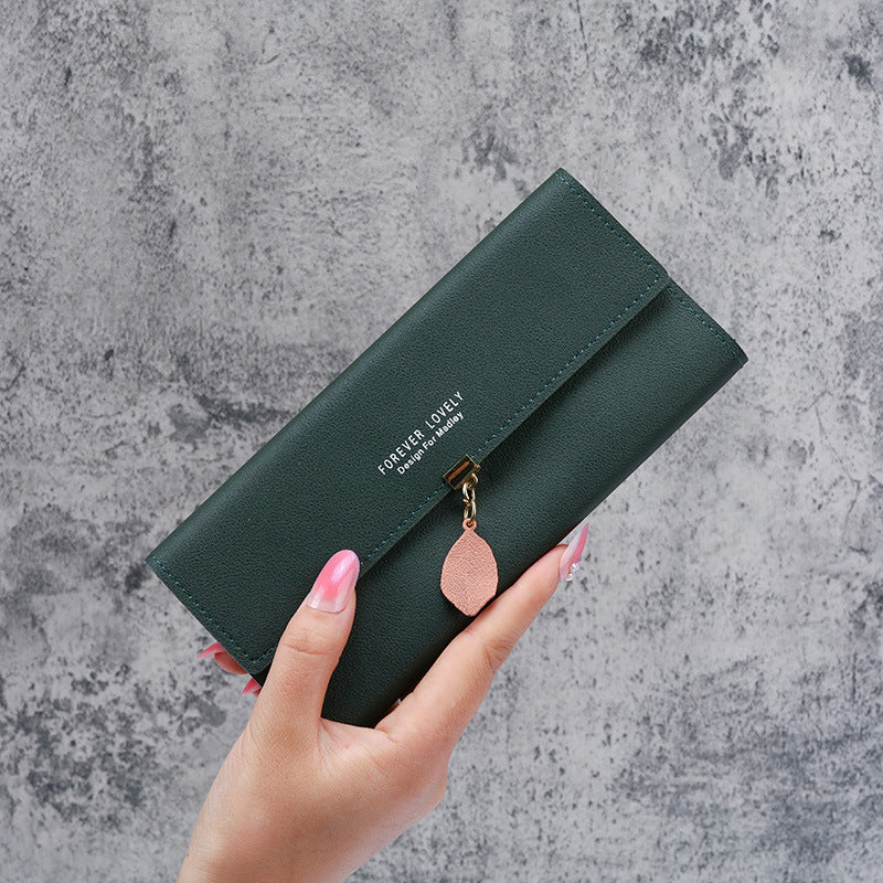 Women's Slouchy Charming Fresh Leaf Document Ladies Wallets