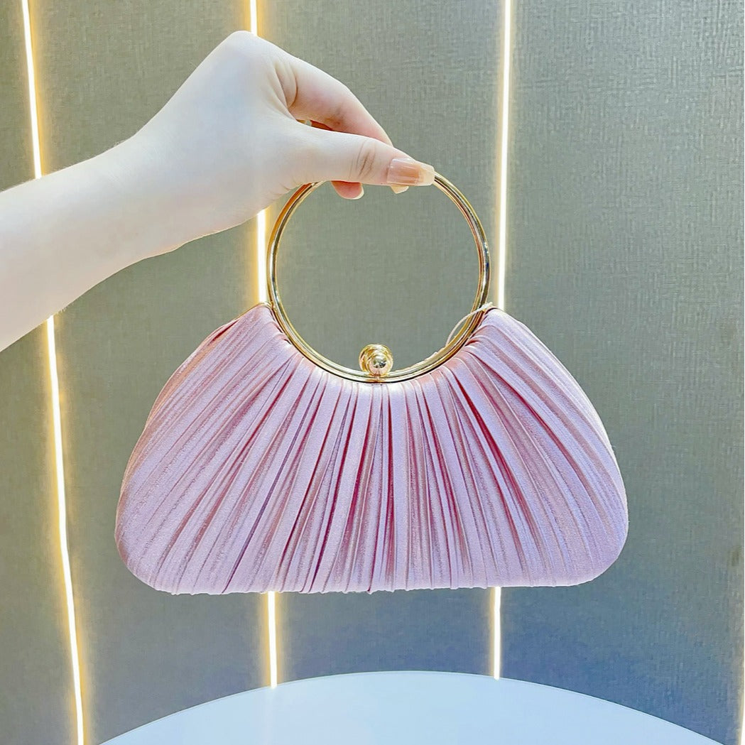 Elegant Hand Pleated Dinner Princess Banquet Evening Bags