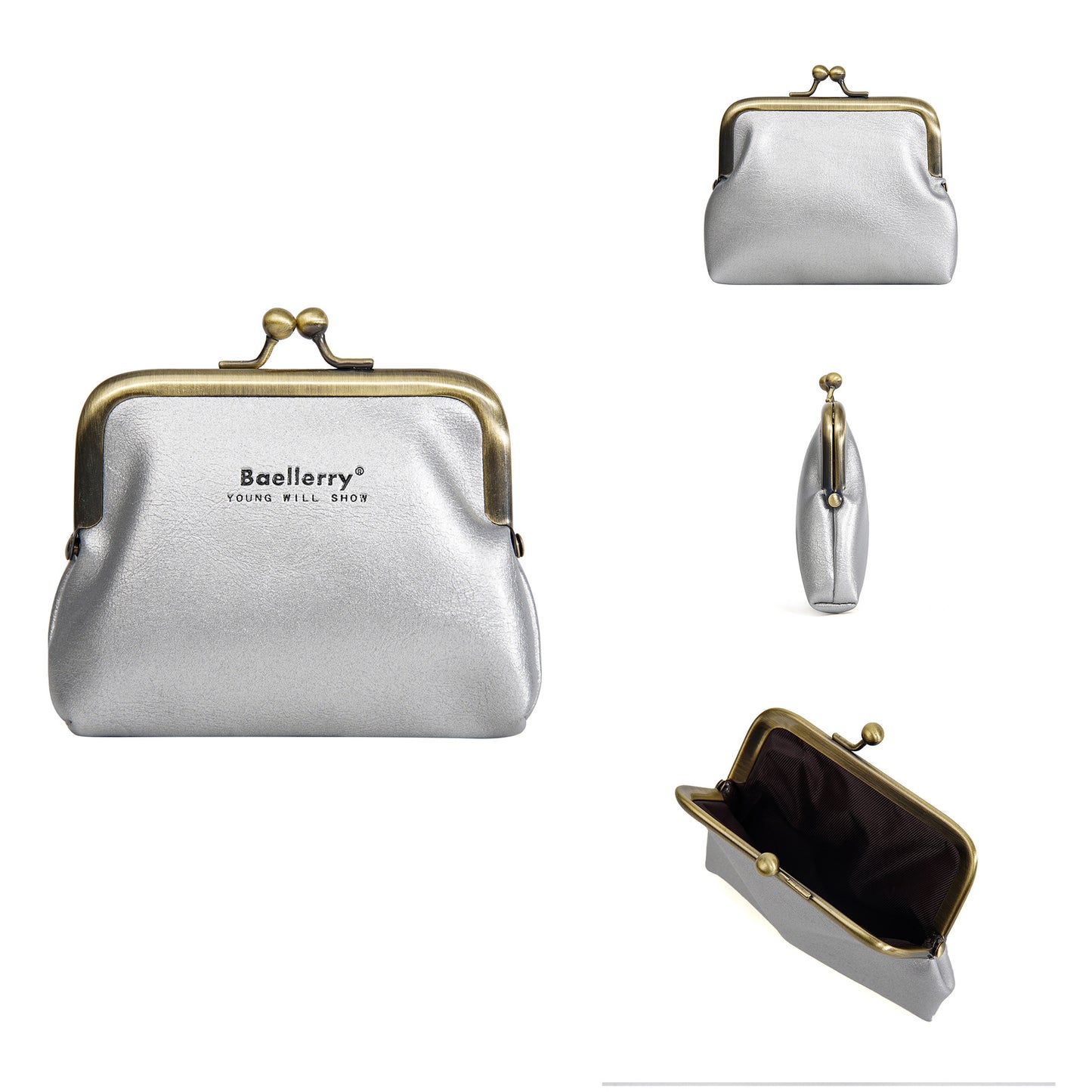 Women's Short Leather Tinplate Relatively Mouth High Ladies Wallets