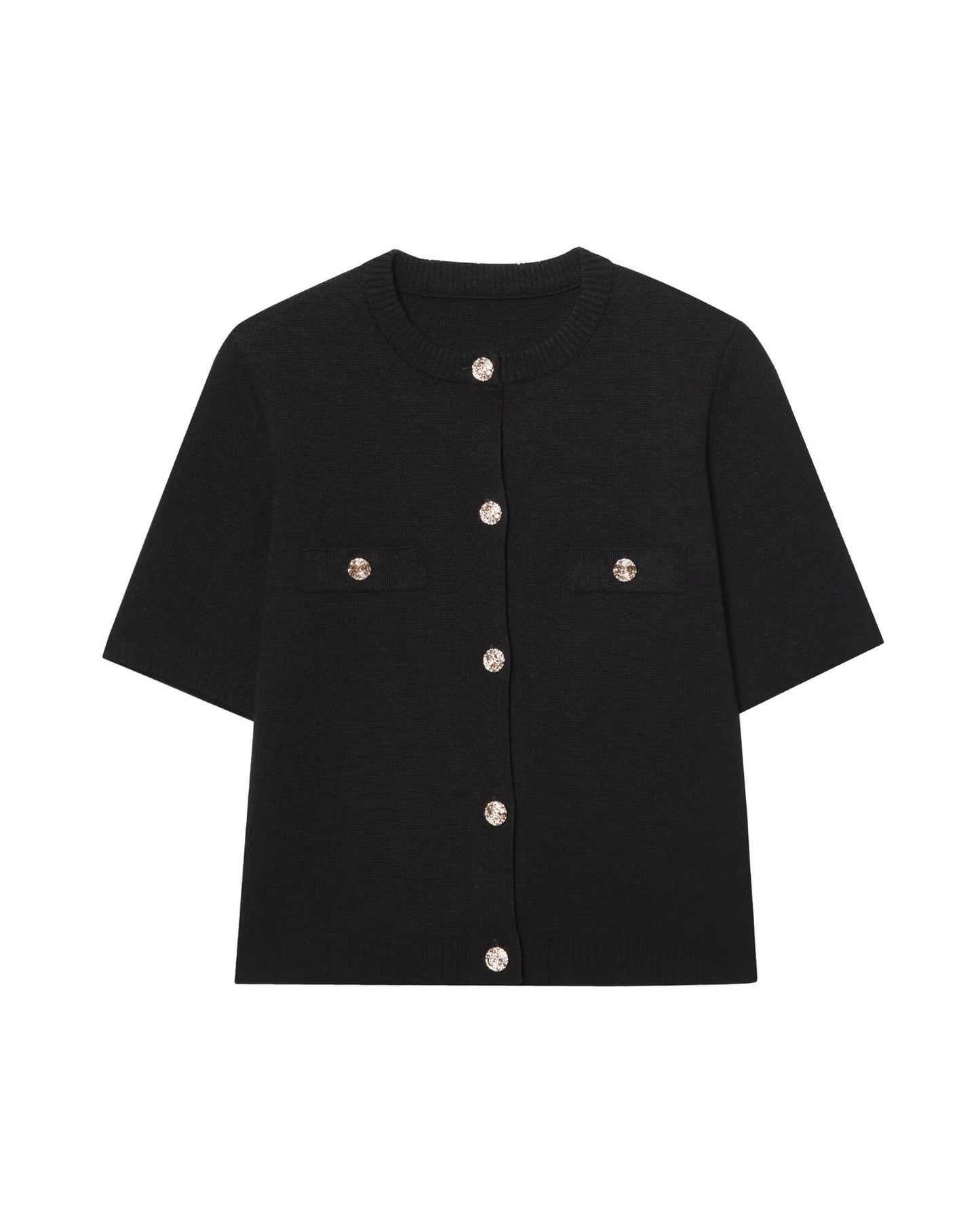 Women's Homemade Western Style Fashion Short-sleeved Knitted Knitwear