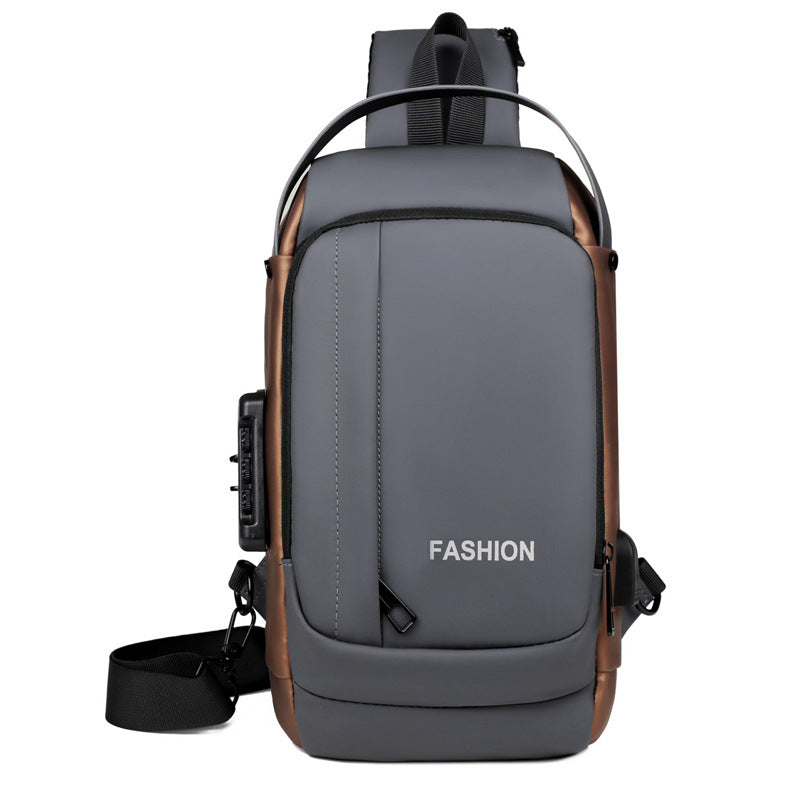 Men's Popular Password Trendy Cool Motorcycle Men's Chest Bags