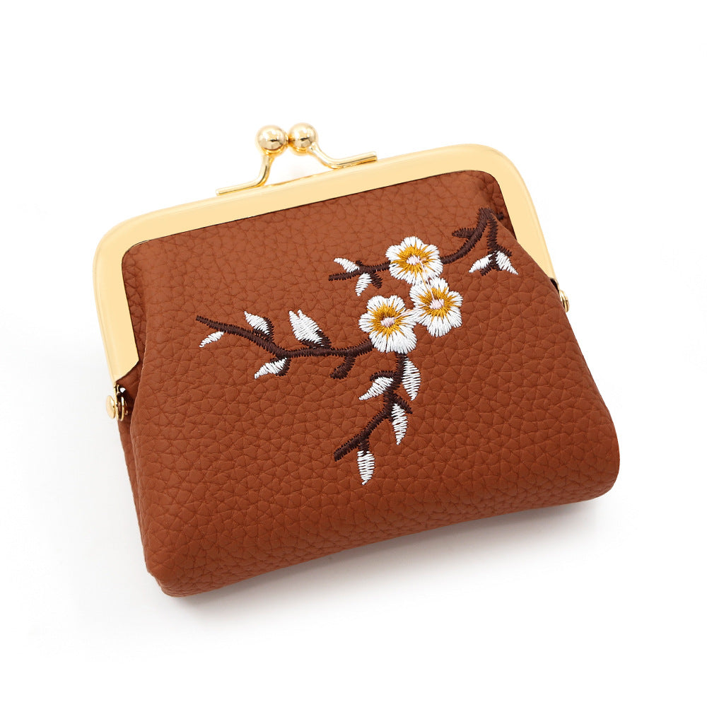 Chinese Style Embroidery For Storage Earphone Card Holder
