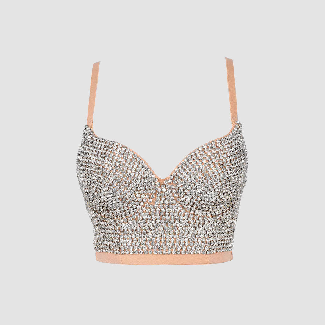 Studded Brassiere Fashion Suspenders Outer Wear Vests