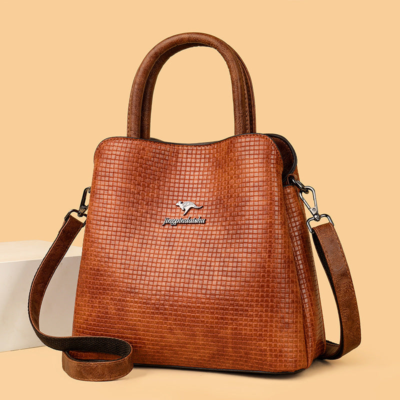 Women's Authentic Leather Tactile Feel Mom Soft Handbags