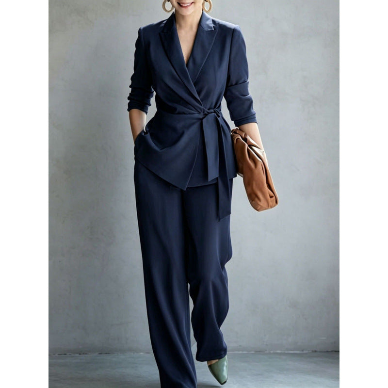 Women's Autumn Elegant Solid Color Two-piece Fashion Casual Suit