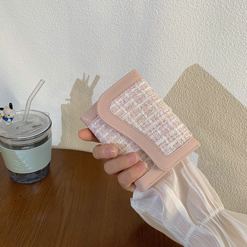 Classic Style Korean Lady Solid Color Ladies Wallets