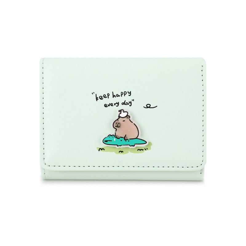 Popular Cartoon Cute Pink Storage Document Ladies Wallets