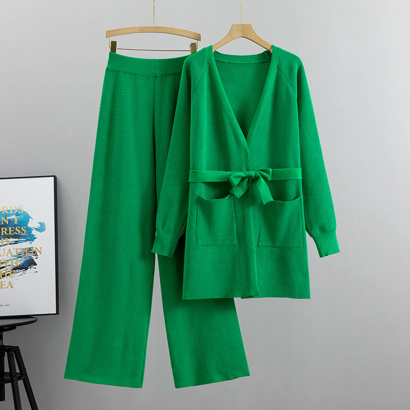 Glamorous Women's Two-piece Knitted Loose European Fashion Casual Suit