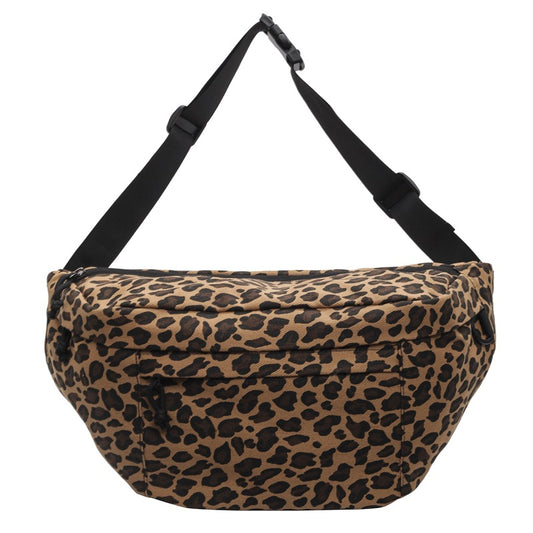Women's Niche Leopard Print Underarm Dumpling Crossbody Bags