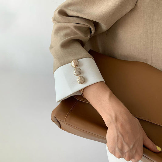 Women's Commute Leisure Temperament Color Matching Trousers Jackets