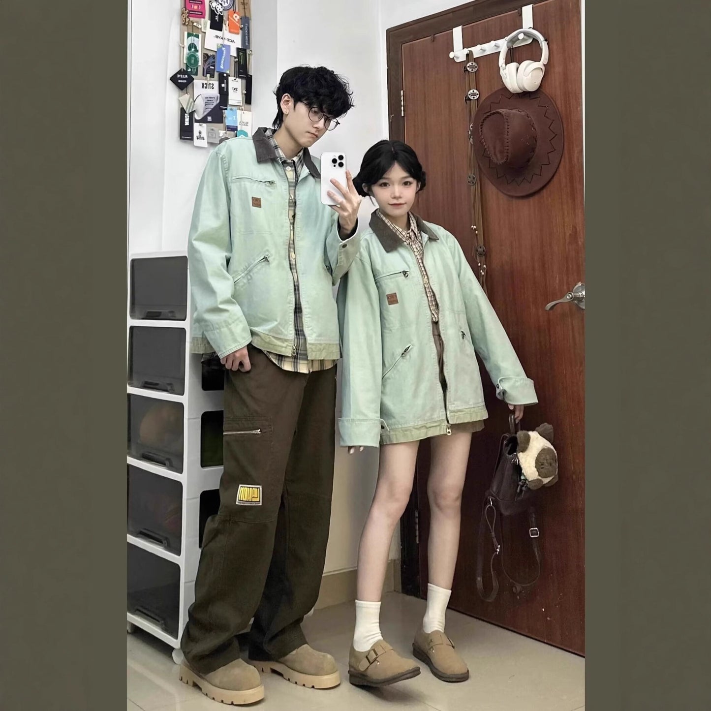 Women's Contrast Color Lapels Style Retro Easy Jackets