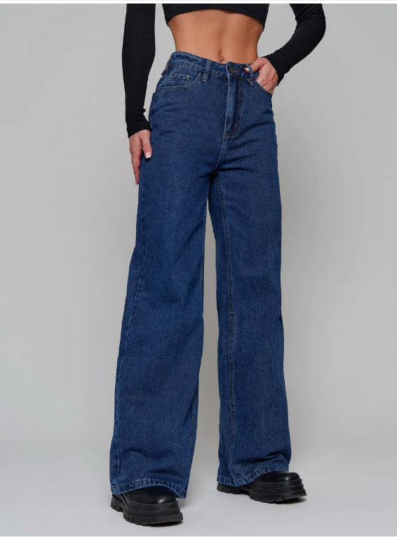 Women's Glamorous Unique Russian Wide Leg Jeans