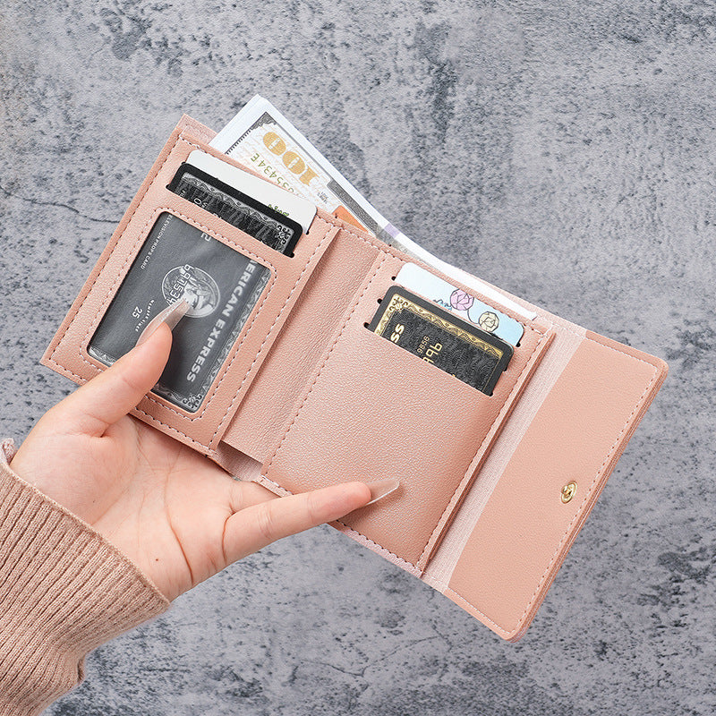 Women's Personality Short Three-in-one Trend Mini Ladies Wallets