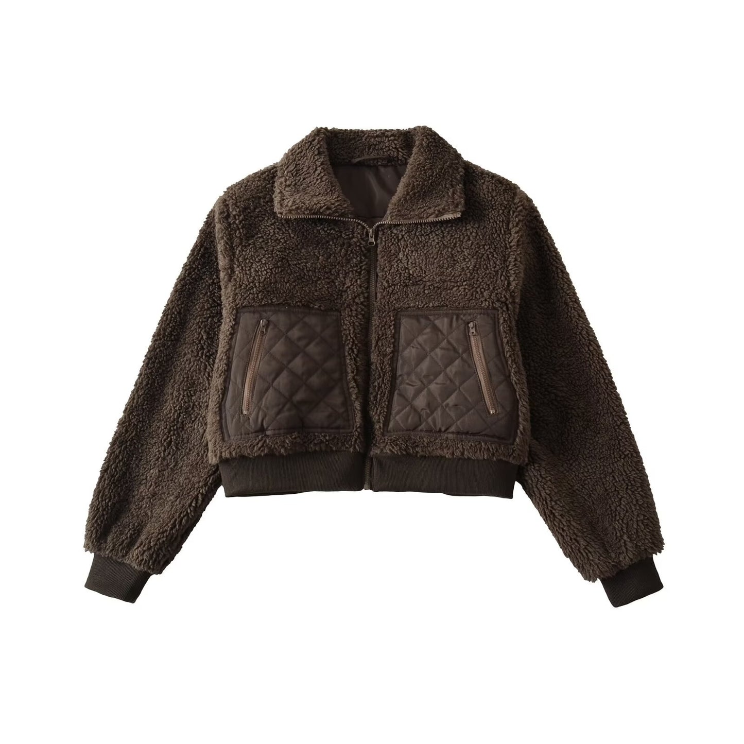 Women's Beautiful Lapel Long Sleeve Stitching Jackets