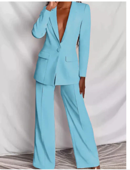 Women's Fashion Temperament Casual Long Sleeve Pants