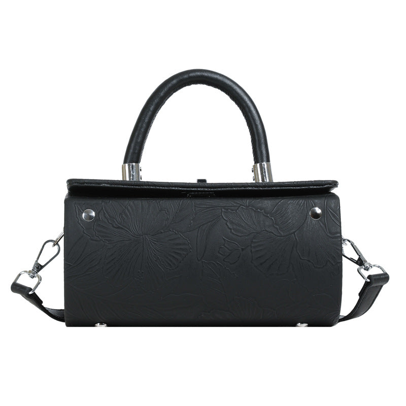 Women's Box Fashion Embossing Portable Advanced Texture Crossbody Bags