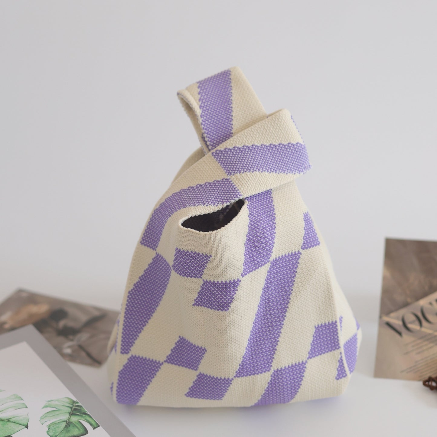 Women's Knitted Woven Vest Simple Gift Handbags