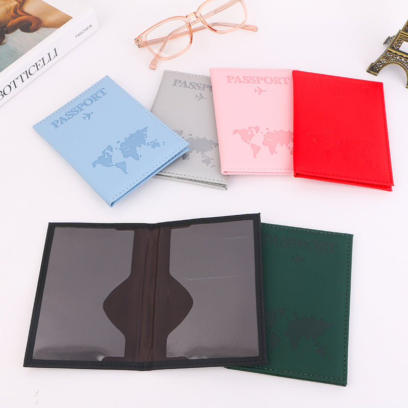 Plain Document Embossed Map Style Passport Id Package