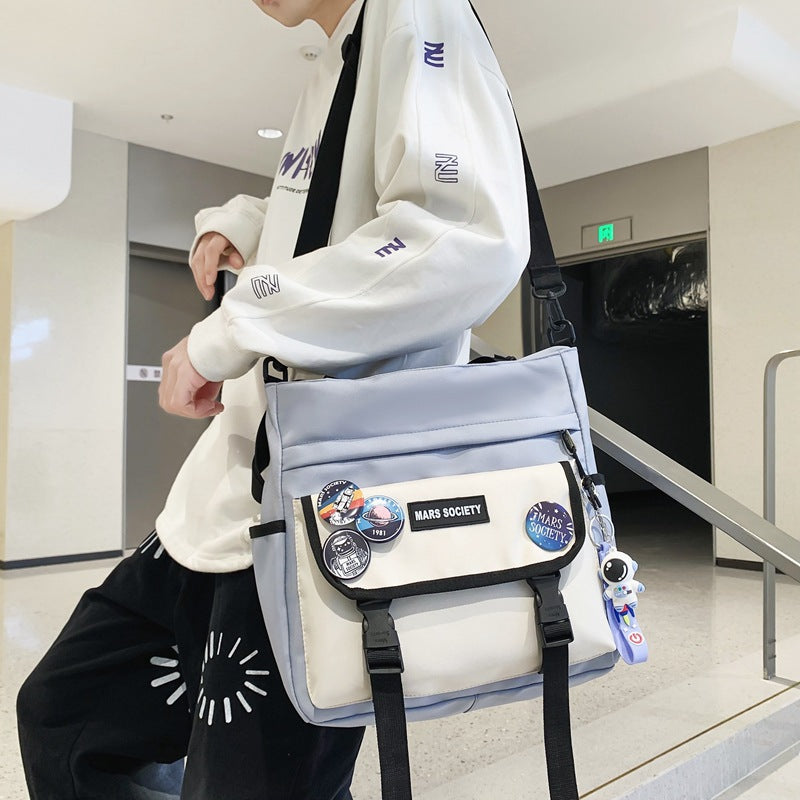 Women's & Men's & Cram Style Couple Color Matching Fashion Korean Crossbody Bags