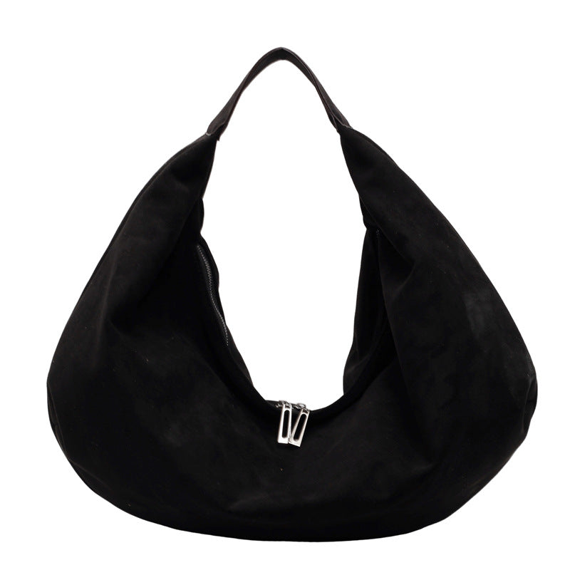 Women's Retro Large Capacity Totes Suede Fabric Tote Bags