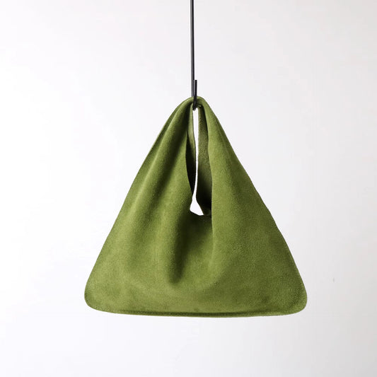 Matte Cowhide Triangle Fashion Hand Retro Bags