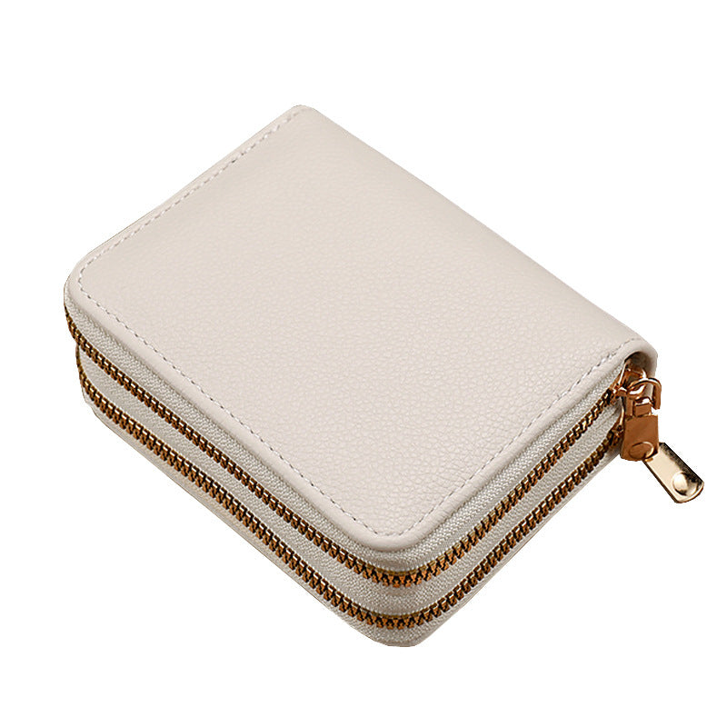 Women's Zipper File Short Large Capacity Multiple Slots Card Holder