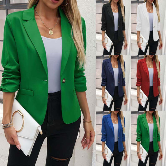 Elegant Button Front Lapel Waist Casual Coats