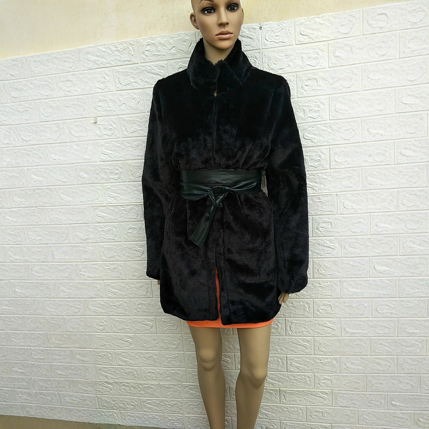 Women's Imitation Fur Marten Overcoats Fox Mid-length Coats