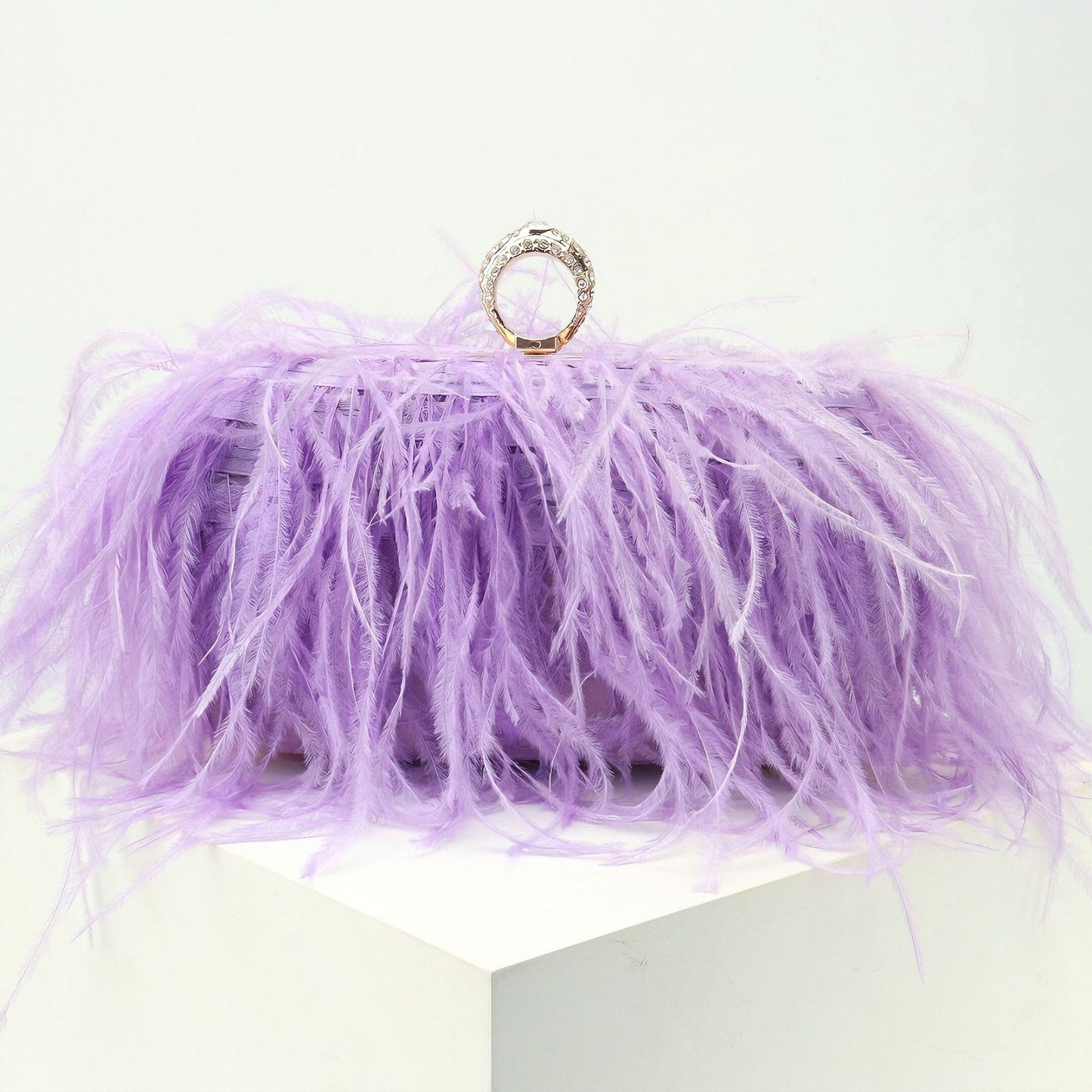 Unique Attractive Pretty Box Chain Veet Evening Bags