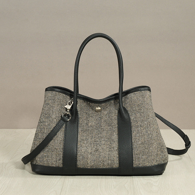 Women's Layer Cowhide Genuine Leather Fashionable Large Crossbody Bags