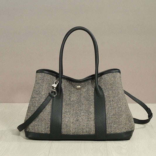 Women's Layer Cowhide Genuine Leather Fashionable Large Crossbody Bags