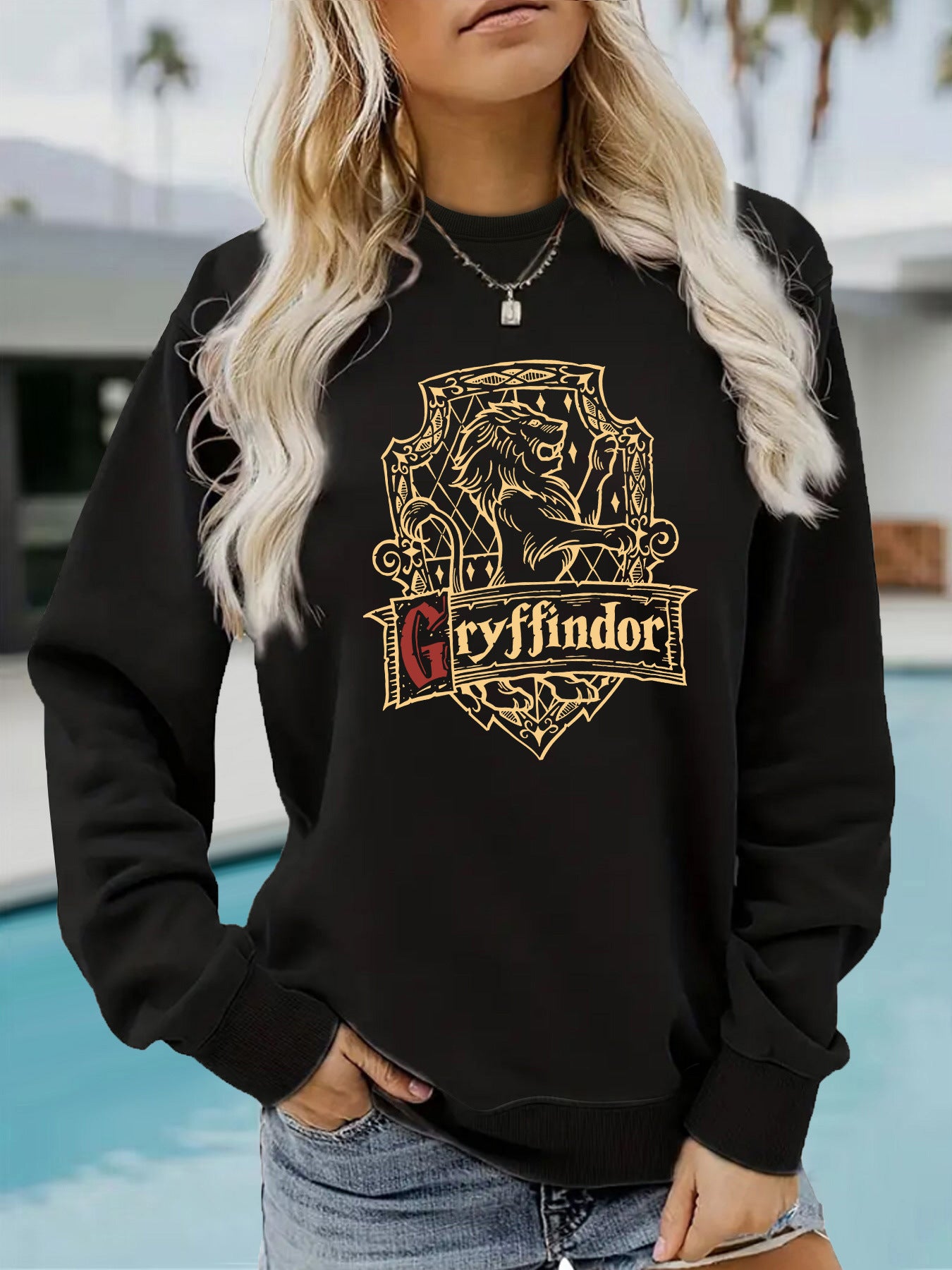 Women's Long Sleeve Shirt Printed Loose Design Sweaters