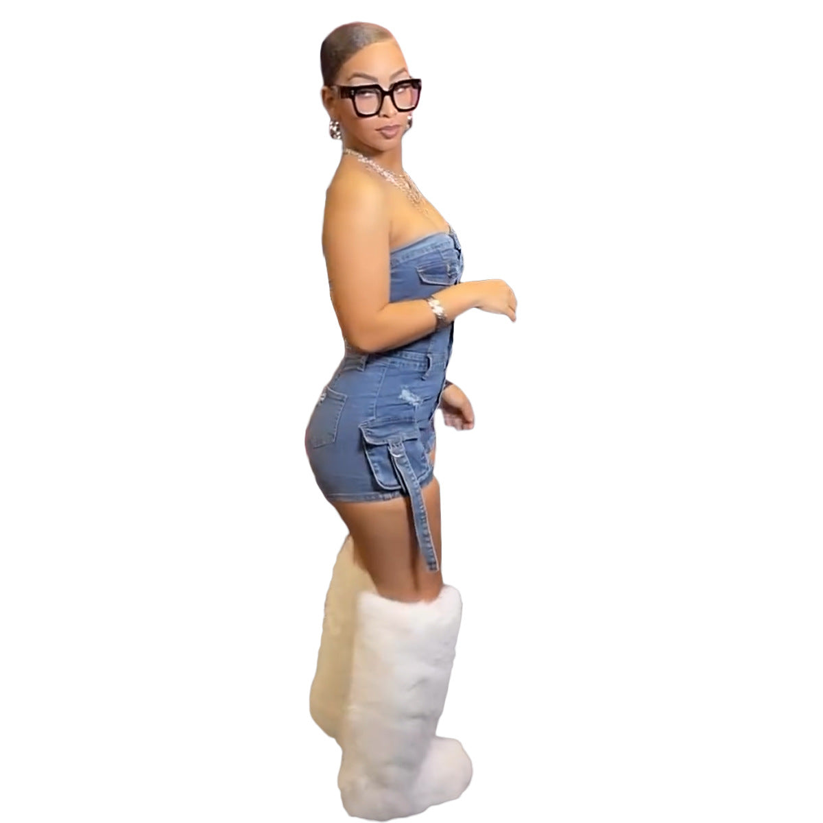 Women's Fashion Sexy Tube High Elastic Three-dimensional Pocket Tops