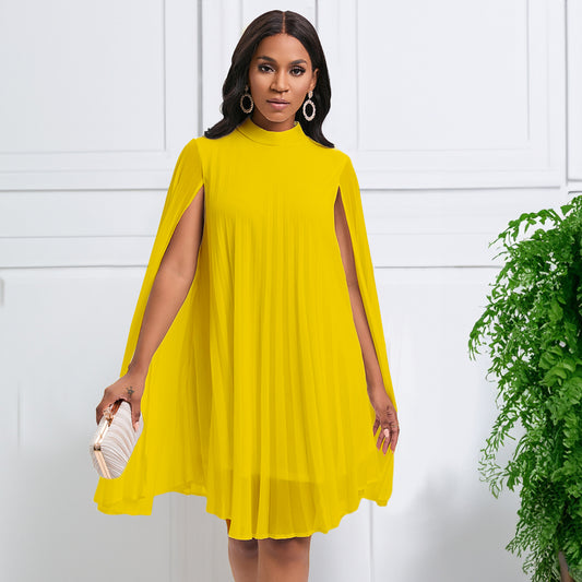 Women's Graceful Fashionable Chiffon Pullover Cloak Batwing Dress