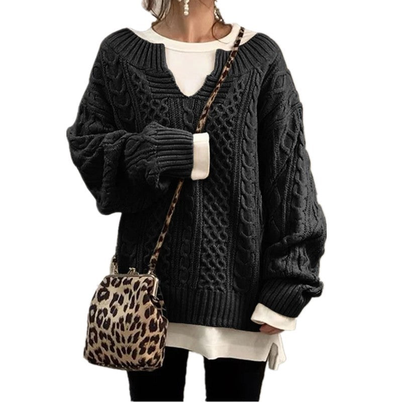 Trendy Innovative Popular Hemp Pattern Casual Sweaters