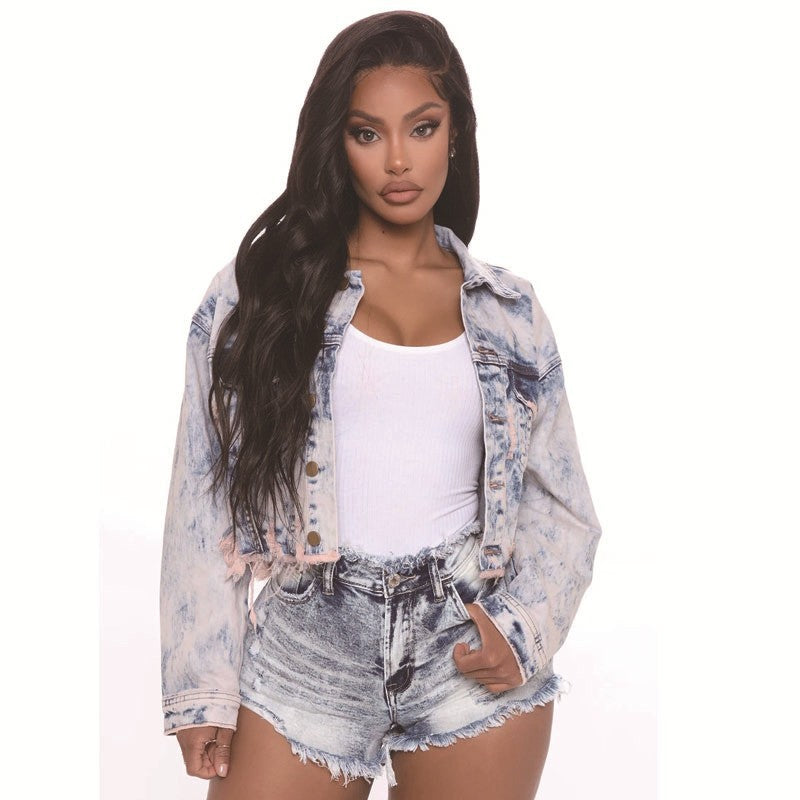 Women's Low Waist Skinny Hip Raise Ripped Women's Jeans
