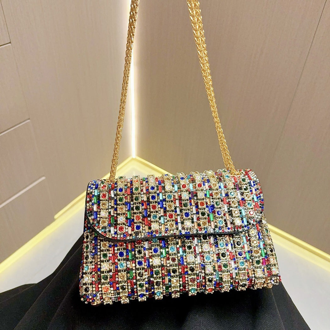 Durable Retro Underarm Fashion Rhinestone Dinner Evening Bags