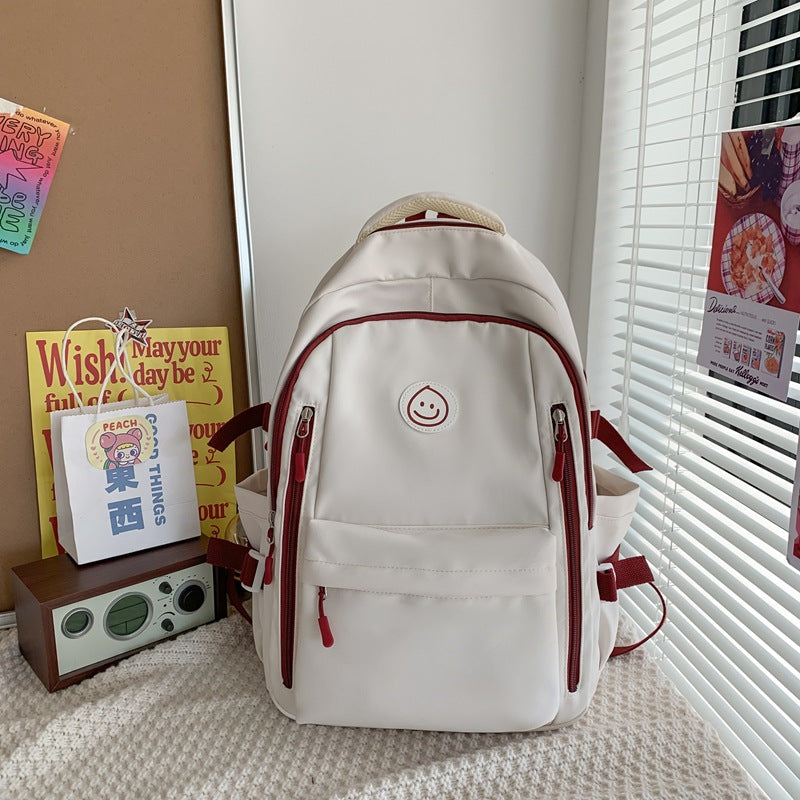 Style College Female Nylon Junior High Backpacks