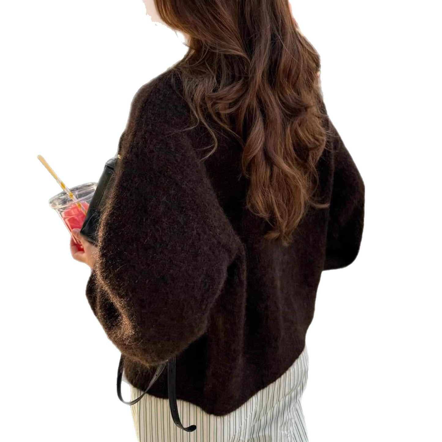 Women's Casual Simple Buttons Long Sleeve Sweaters