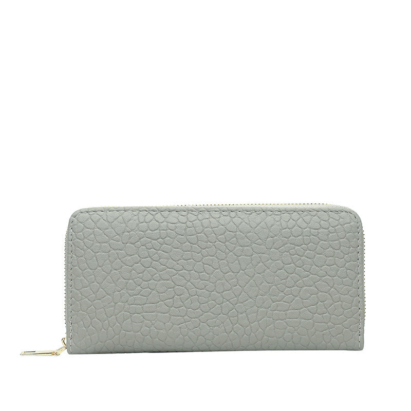 Women's Litchi Pattern Long Clutch Fashion Large Ladies Wallets