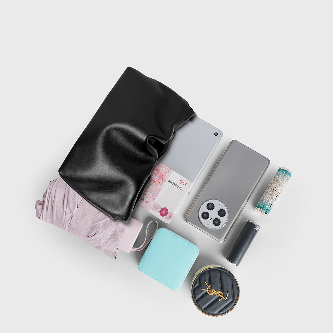 Women's Lucky Genuine Leather Exquisite Hand Pleated Crossbody Bags