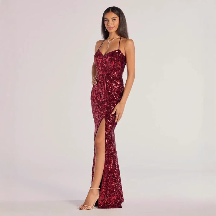 Women's Popular Sexy Sequined Suspender Dress Fashion Dresses