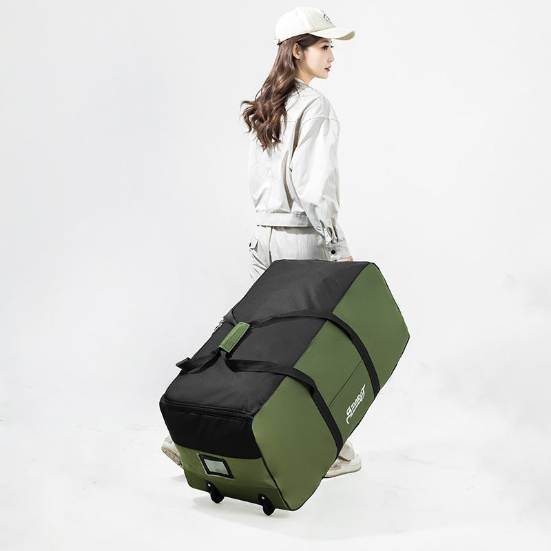 Capacity Foldable Checked Accommodation Quilt Storage Travel Bags