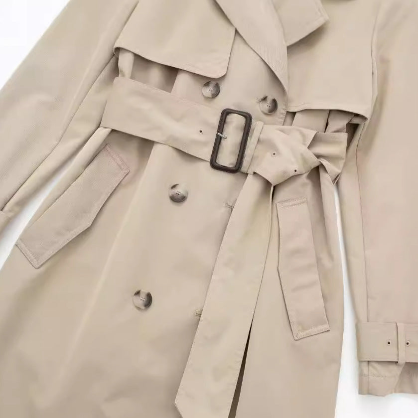Women's Homemade Fashionable Series With Belt Trench Coats