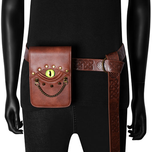 Women's Niche Retro Rivet Male Leather Mini Crossbody Bags