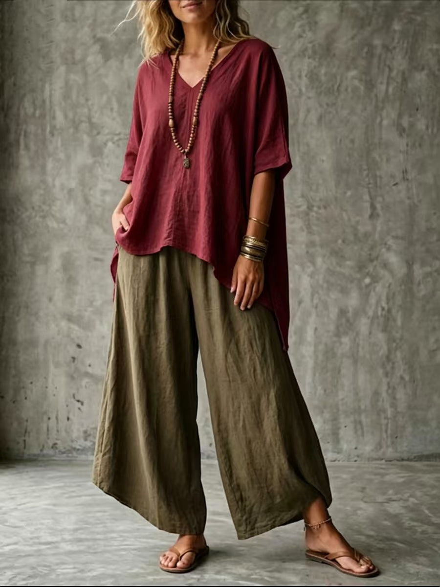 Women's Summer Artistic Casual Loose Holiday Women's T-shirt