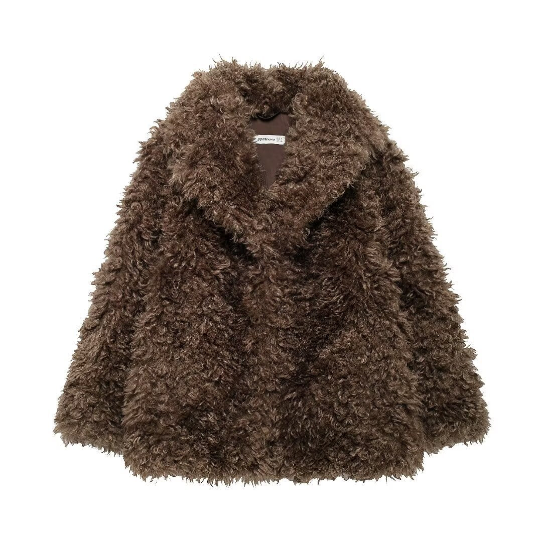 Women's Classy Street Fashion Faux Fur Jackets
