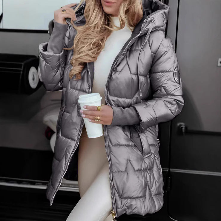 Innovative Stylish Winter Hooded Cotton Mid-length Coats
